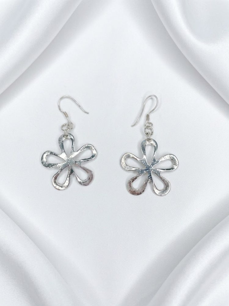 Aretes Colgantes Flor Abierta