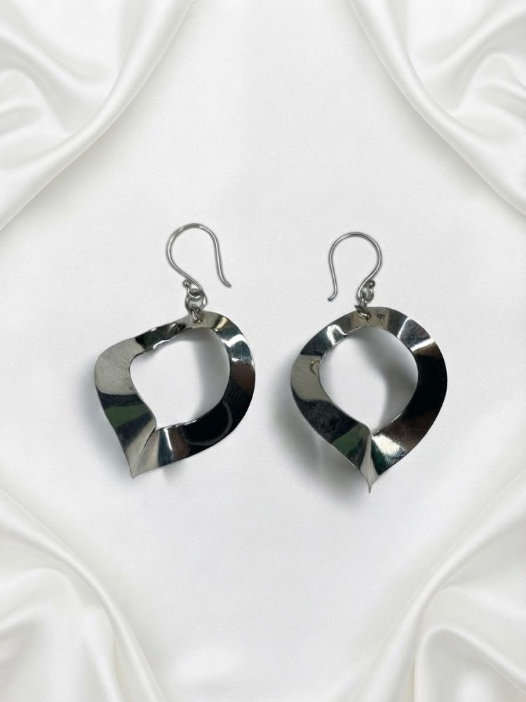 Aretes Colgantes Argolla Retorcida