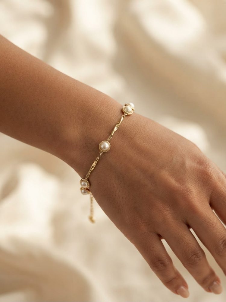 Pulsera con Biseles Dorados