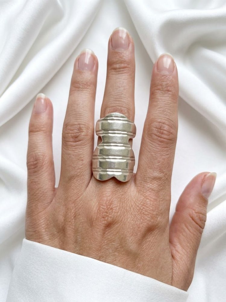 Anillo Oso Texturizado