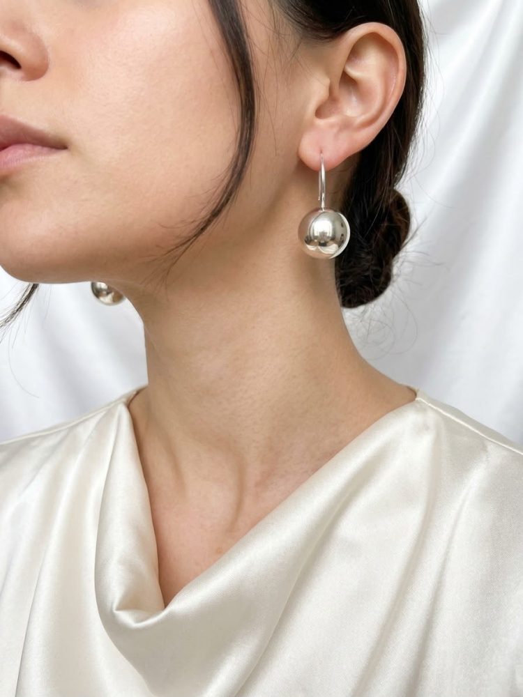 Aretes Colgantes Esfera Lisa