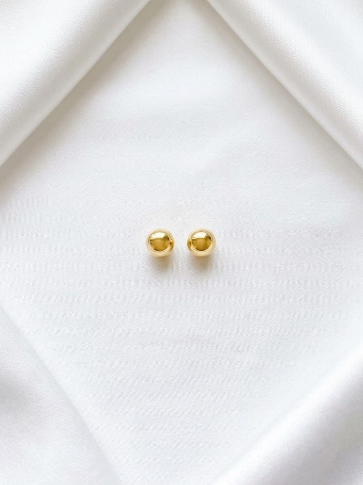 Aretes Broquel Bolita Lisa