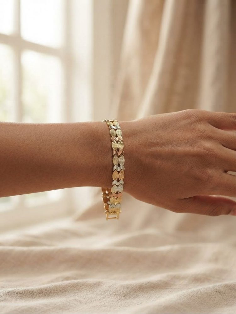 Pulsera Tricolor Flechas Texturizadas