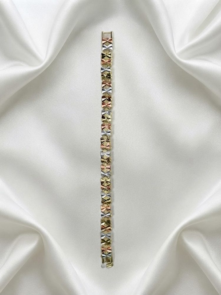 Pulsera Tricolor Moño Diamantado