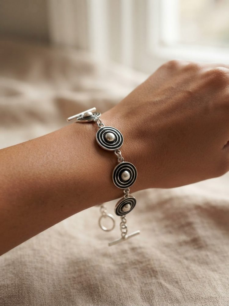 Pulsera Círculos Concéntricos Pavonados