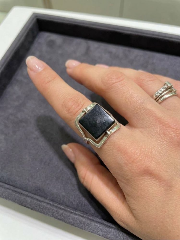 Anillo Giratorio Bicolor Naranja y Negro