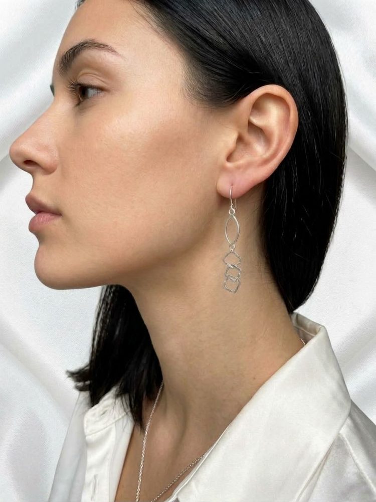 Aretes Largos Óvalo y Rombos