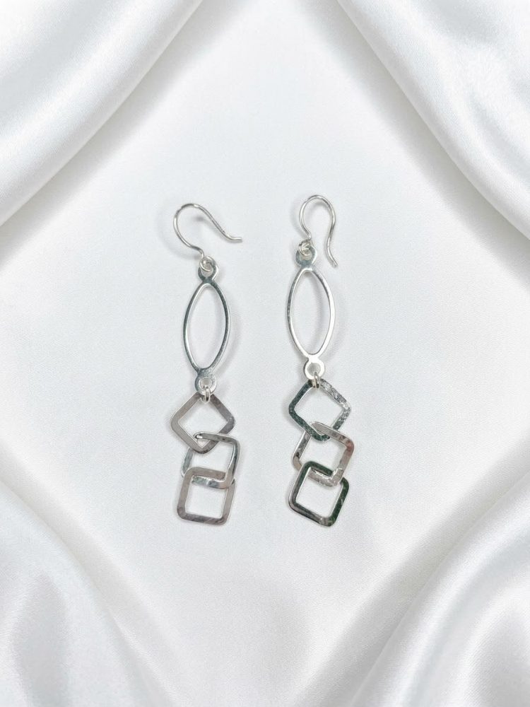 Aretes Largos Óvalo y Rombos