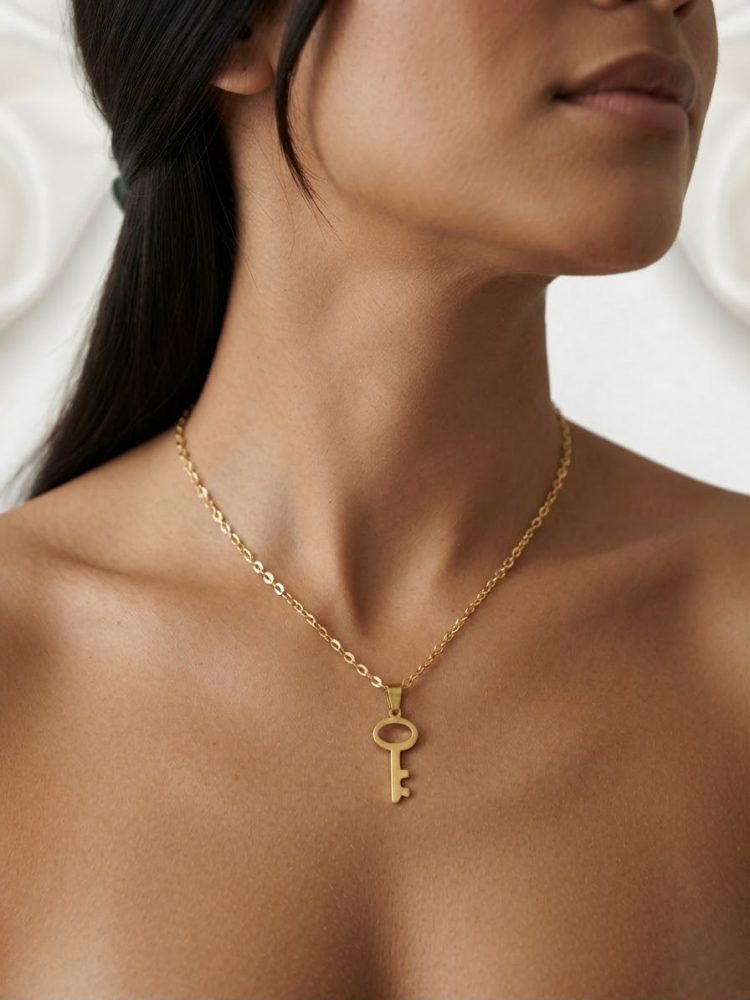 Collar Dije Llave Ovalada