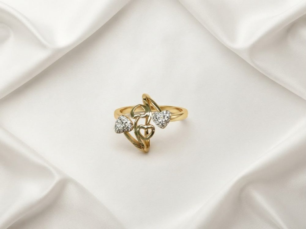 Anillo Corazones Entrelazados con Circonias