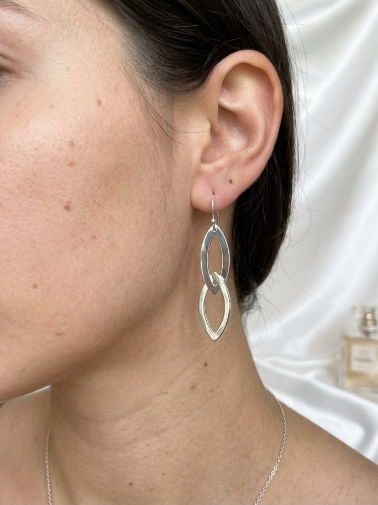 Aretes Colgantes Marquesa Doble