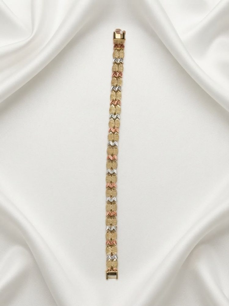 Pulsera Tricolor Flechas Texturizadas