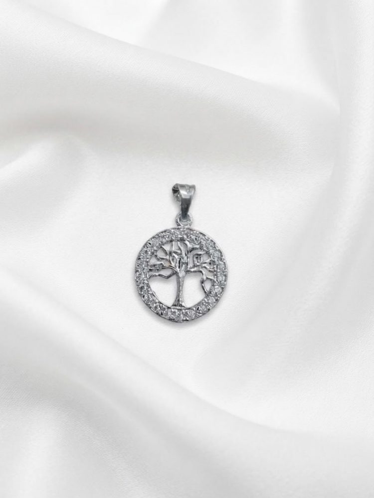 Dije Medalla Árbol de la Vida con Circonias