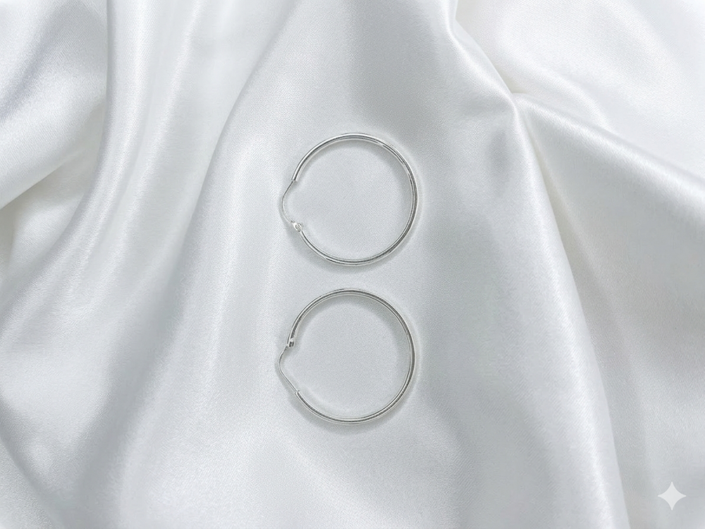 Arracadas de Plata Circulares Lisas