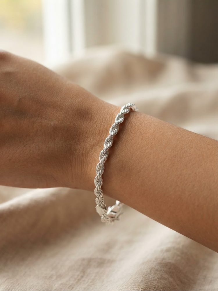 Pulsera Tejido Salomónico Cordón Grueso