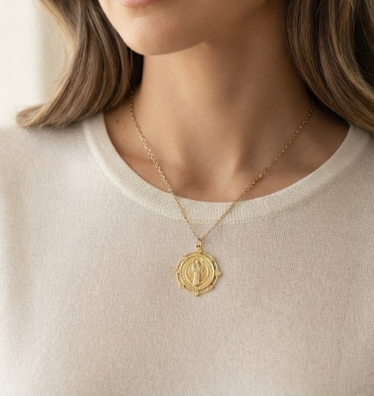 Collar Medalla Religiosa San Benito