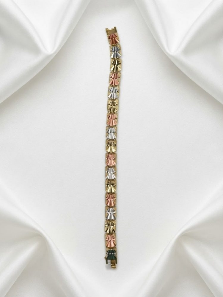 Pulsera Tricolor Abanico Acanalado