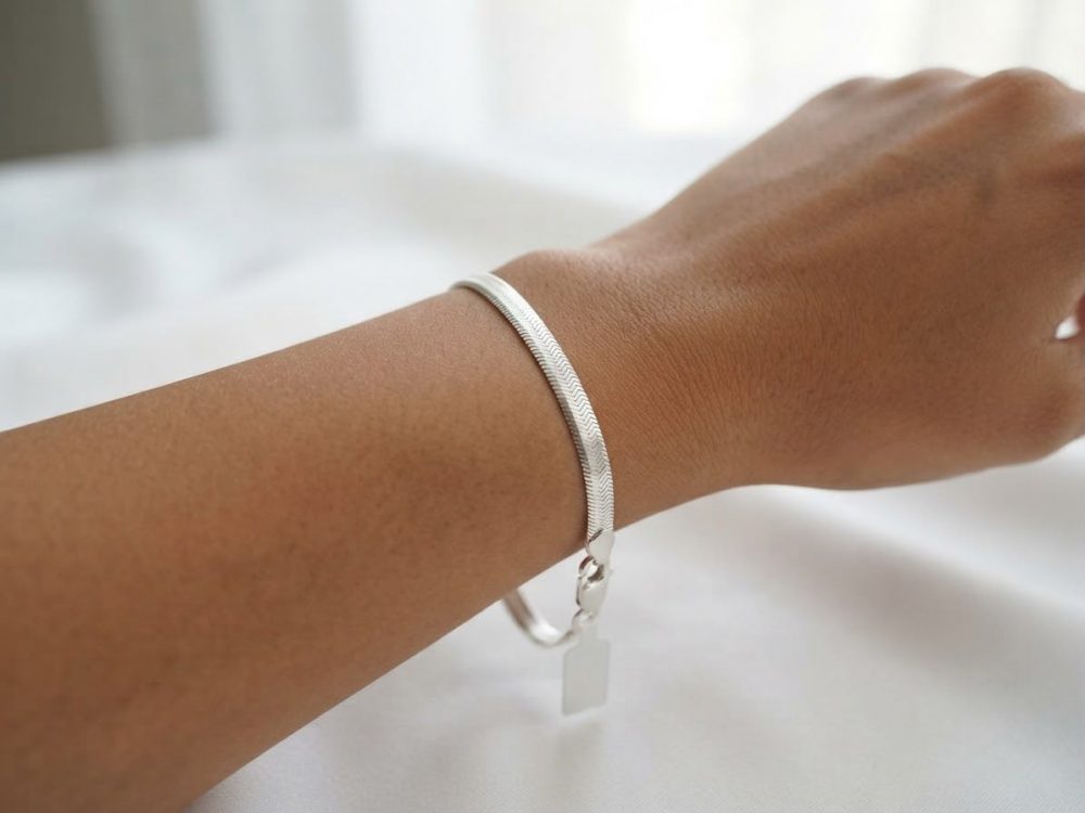 Pulsera Tejido Serpiente Plana