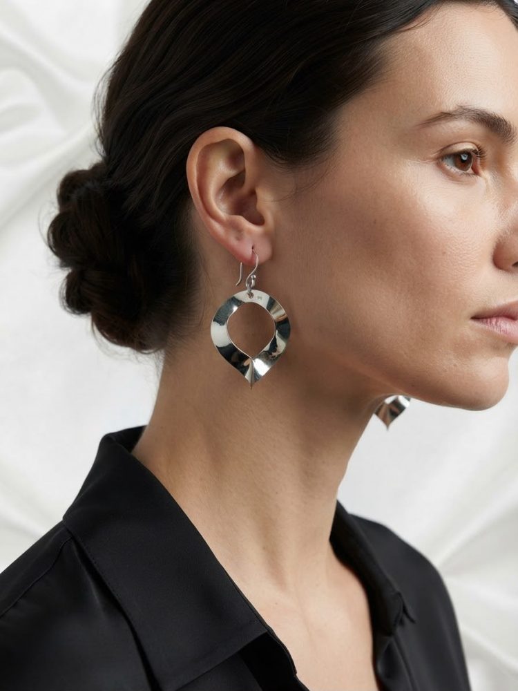 Aretes Colgantes Argolla Retorcida