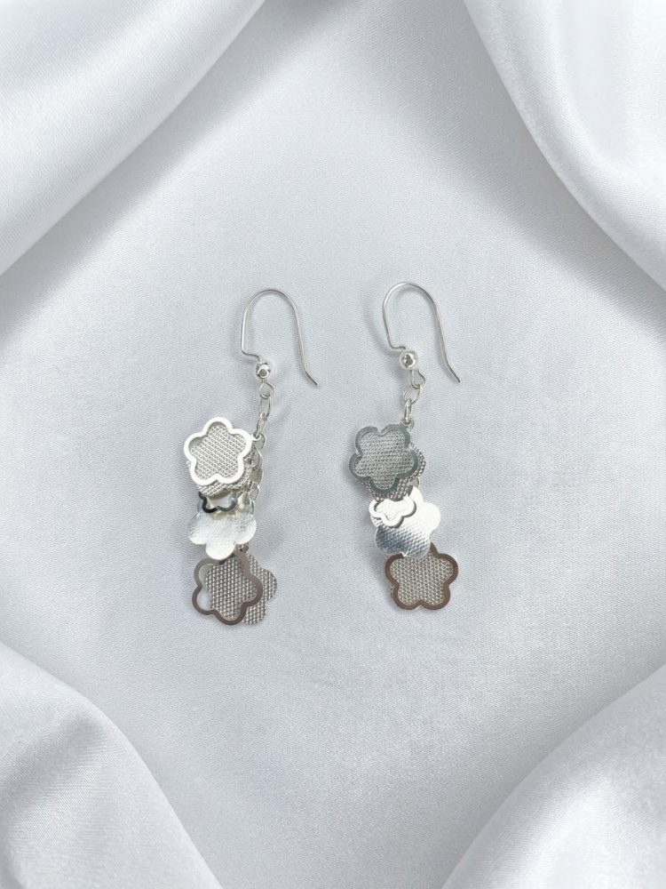 Aretes Colgantes Racimo de Flores