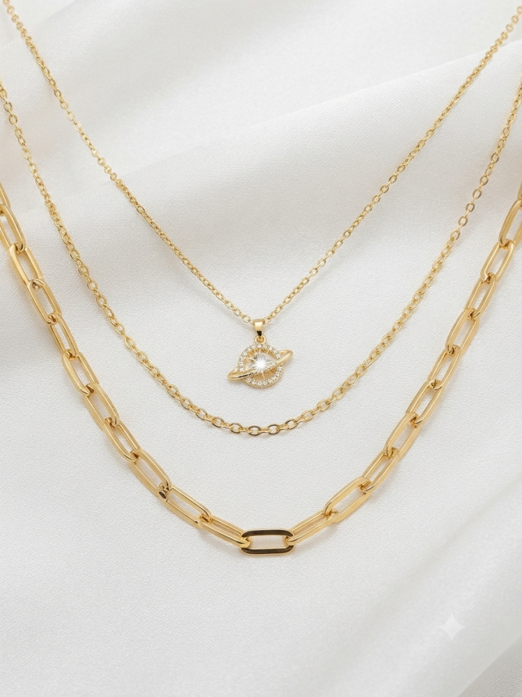 Set de collares oro lainado